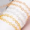 1Meter 3.2mm Necklace Heart Star Chain Gold Color Copper Link Chains Bracelet for Jewelry Making DIY Handmade Craft Wholesale