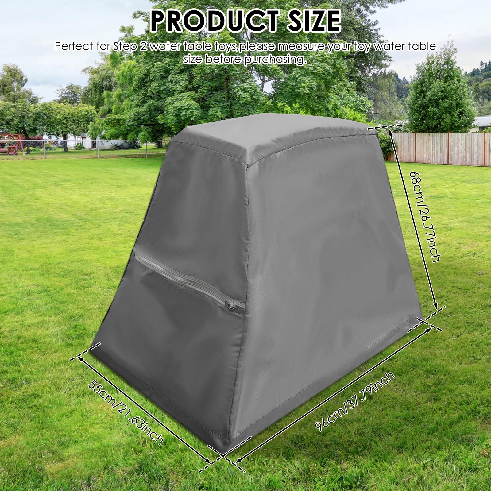 

Kids Sand and Water Table Toys Covers Waterproof Dustproof Water Table Protector with Zipper Pocket Grey Outdoor Toys Covering 1Pc сірий