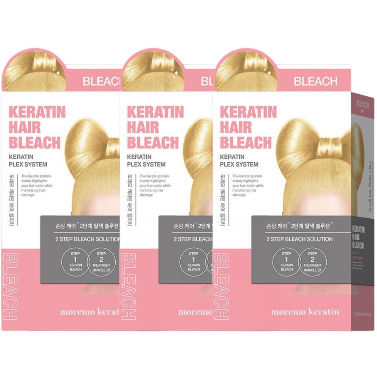 Moremo Keratin Hair Bleach Self-Hair Lightening Kit (10g x 2 + 30g x 2) x 3 Set