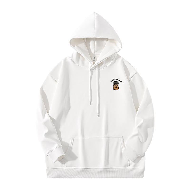 Men's Heavyweight Fleece-lined Hooded Sweatshirt, Spring/Autumn Style, New Outerwear