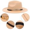 Fashion Women Wool Wide Brim Hat Sun Hat Felt Trilby Jazz Cap