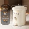 9L Dual-Opening Foot Pedal Trash Can with Lid