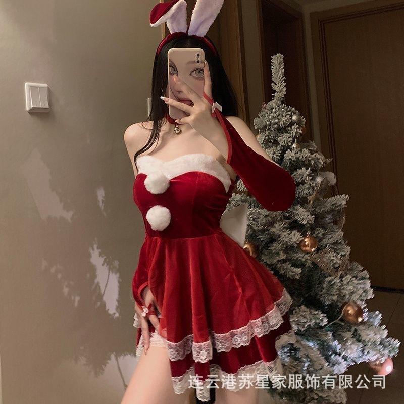 Sex Lingerie Plus Size Christmas Cosplay Bunny Uniform Sexy Christmas Dress Female