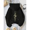New Hoodies with Different Moon Prints, Front and Back Printed Hoodies Casual and Fashionable Y2K Women's Clothing High Street