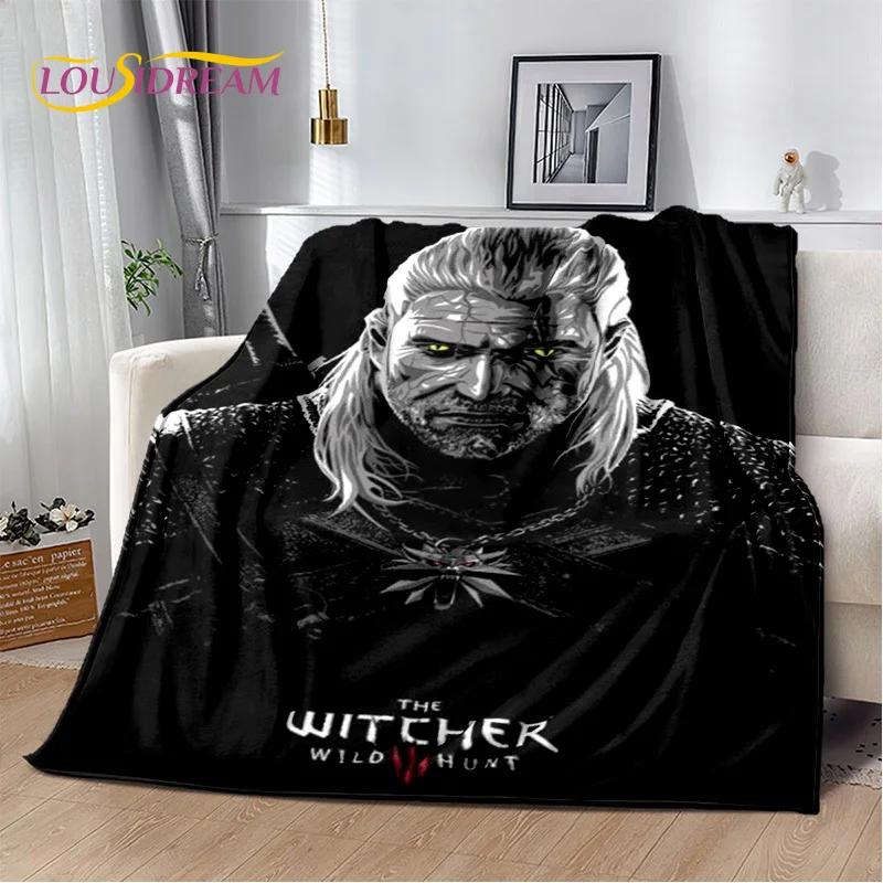3D The W-Witcher Game Cartoon Soft Flannel Blanket for Beds Bedroom Sofa Picnic,Throw Blanket for Cover Outdoor Leisure Nap Gift