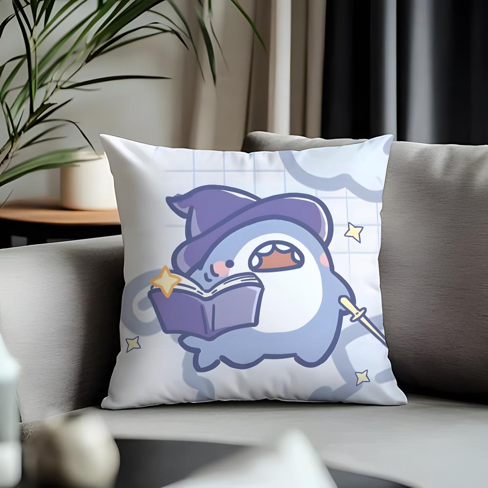 Fashion Ffat Sharkead Cushion Cover Antidustmite Pillowcase Invisible Zipper Silky Short Plush Sofa Cushion Cover