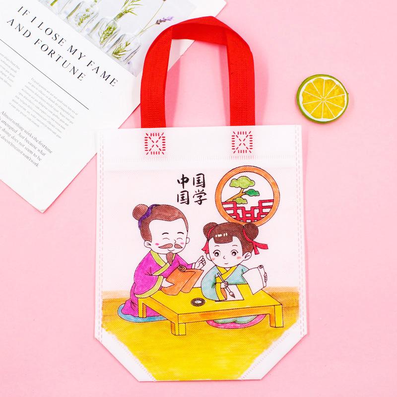 Non-Woven Graffiti Bag Diy Garbage Sorting Bag Children'S Hand-Painted Production Coloring Painting Handbag Material