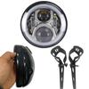 7-inch 6-LED Headlight: High/Low Beam for Harley, Wrangler, Motorcycles & Cars with Daytime Running Light