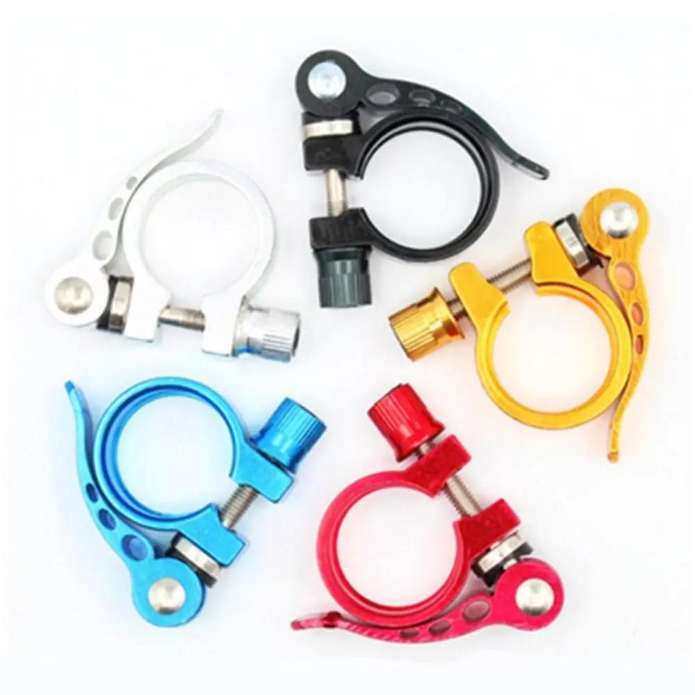 Aluminium Alloy Bike Seat Clamp 5 Colors 25.4/28.6/31.8/34.9mm Seatpost Clamp Ultralight Quick Release Bike Seat Post Tube Clip