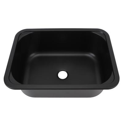 Wohnmobil-Spüle, Wohnmobil-Spüle, 12 l Fassungsvermögen, 15 x 11 x 5,7 Zoll, Einzelbecken, Edelstahlspüle mit 40 mm Abflussloch für Boot, Wohnmobil