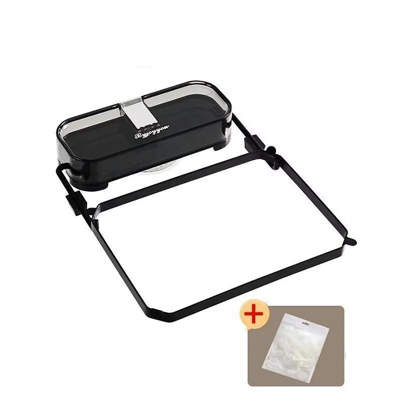 1pc Kitchen Sink Filter Drainage Rack With 50pcs Fiter Mesh Foldable Trash Strainer Holder Garbage Net Shelf For Sink Accessory