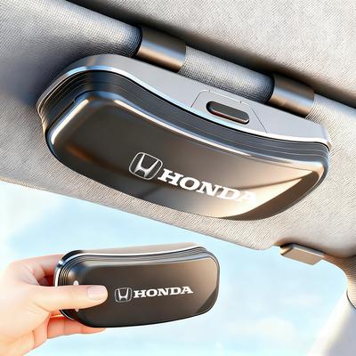 Car Emblem Sun Visor Glasses Case Sunglasses Storage Gift Box For Civic Accord Fit Jazz CRV BRV HRV Insight Pilot Passport