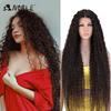 Noble Synthetic Lace Front Wig Long Curly 38 Inch Red Wig For Women Afro Kinky Curly Lace Front Wig Cosplay Blonde Lace Wig