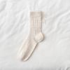Mesh Breathable Mid-calf Socks - Summer Lightweight Style with Openwork, Lace-up, and Bow Details - Exquisite Mid-calf Women's Socks