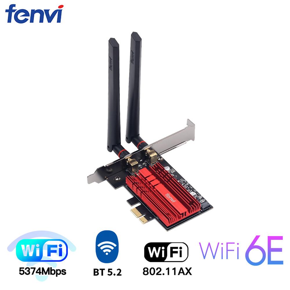Fenvi FV AXE3000 Wi Fi 6E AX210 BT 5.2 Wireless 5374Mbps 2.4G 5GHz 6G WiFi 802.11AX AC PCIExpress Network Card Adapter