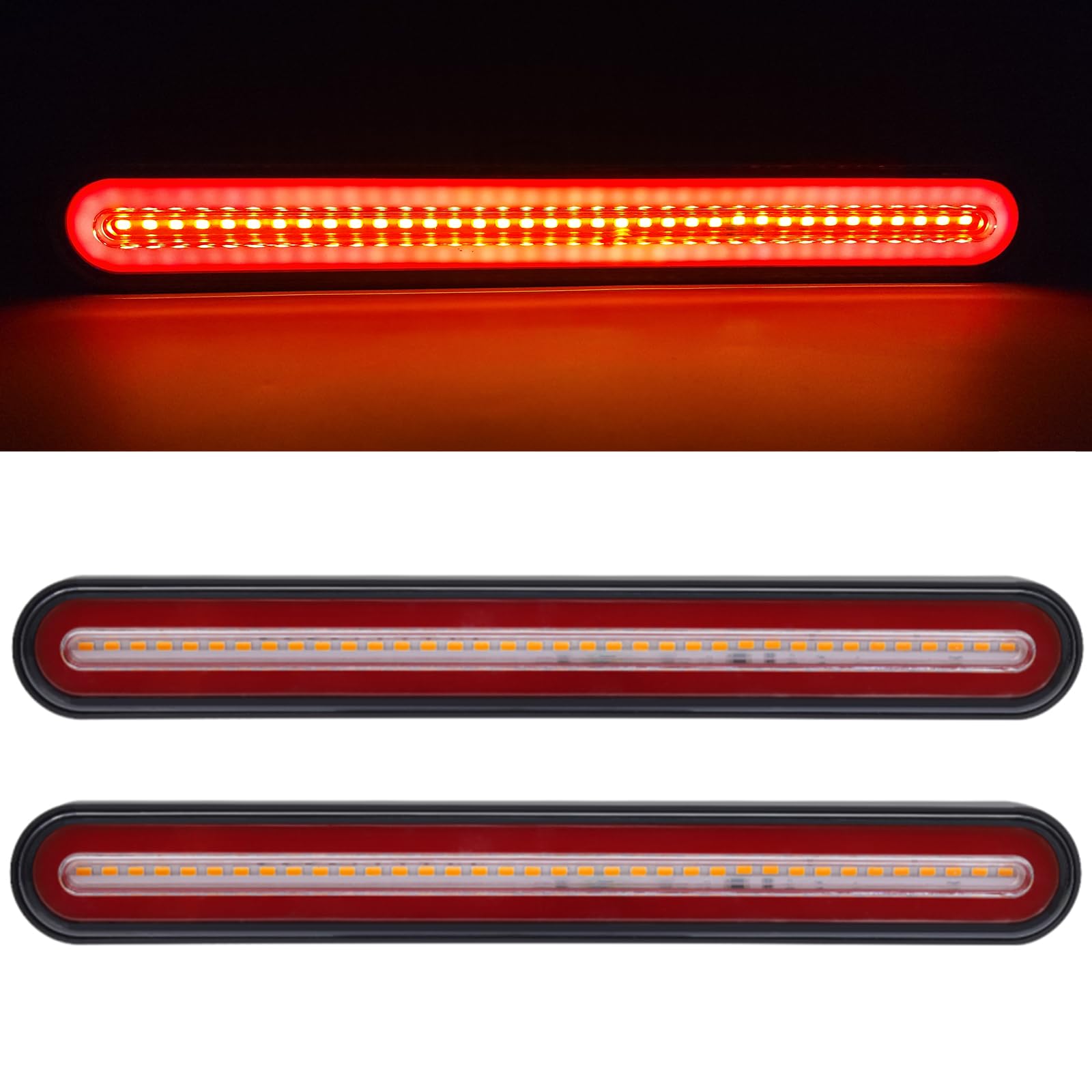 

126 LED Trailer Tail Light Bar Steering Tail Light Brake Light Bar 12V Universal for Pickup Truck Car Boat Pickup 13-inch