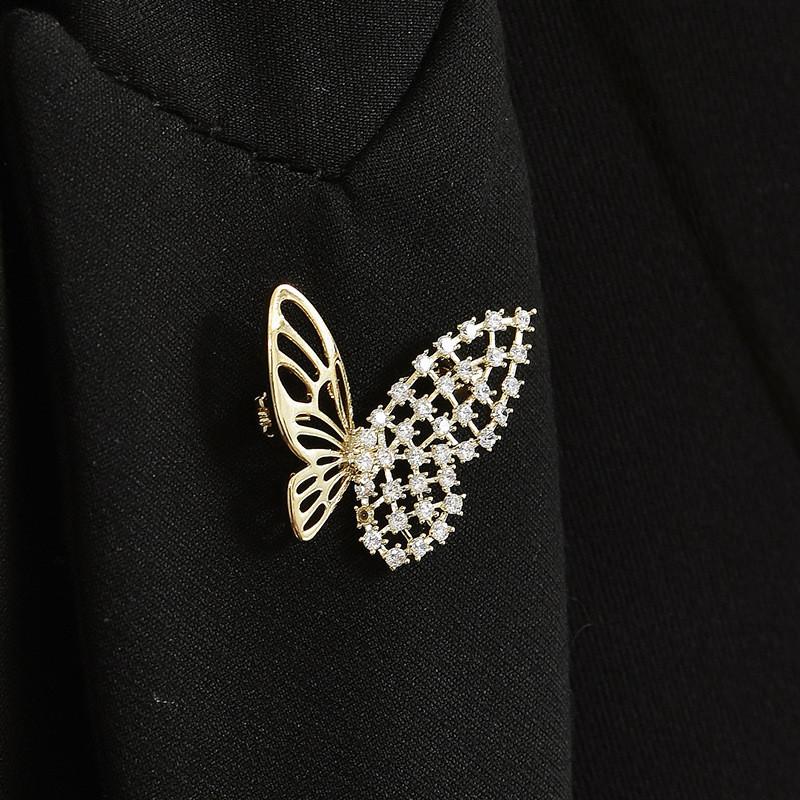 Butterfly Pin For Women With Hollow Metal Design Perfect For Fall Winter Outerwear Accessory