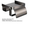 Wall Mounted Toilet Paper Holder Toilet Roll Holder with Garbage Bag Compartment Open Shelf Splash-Proof Multifunctional Toilet Paper Dispenser for