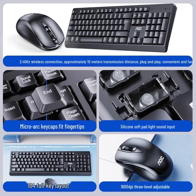 AOC KM210 Wireless Keyboard and Mouse Combo