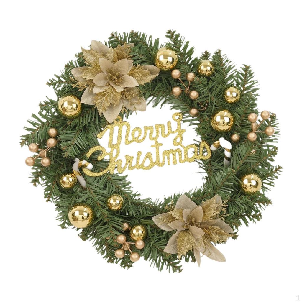 Christmas Wreath Artificial Garland Decor Creative Lifelike Rustic Xmas Ornament for Festival