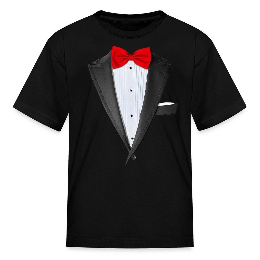 Костюм-смокинг с красной бабочкой Детская футболка S