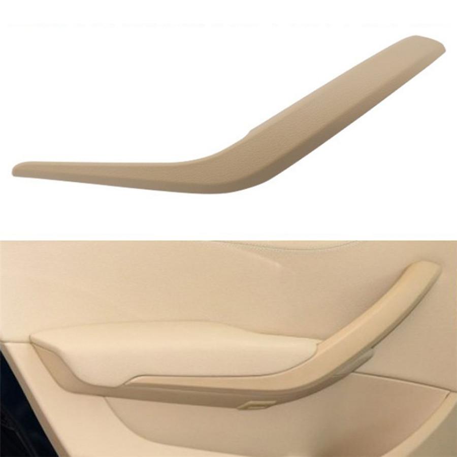 Left+Right Beige Car Interior Door Handles for BMW X1 E84 10-16 Inner Doors Panel Handle Bar Pull Trim Cover Front Rear