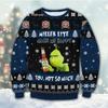 Herren 3D Weihnachtsdruck Rundhals Pullover Hoodie - Lässiges Langarm Oberteil