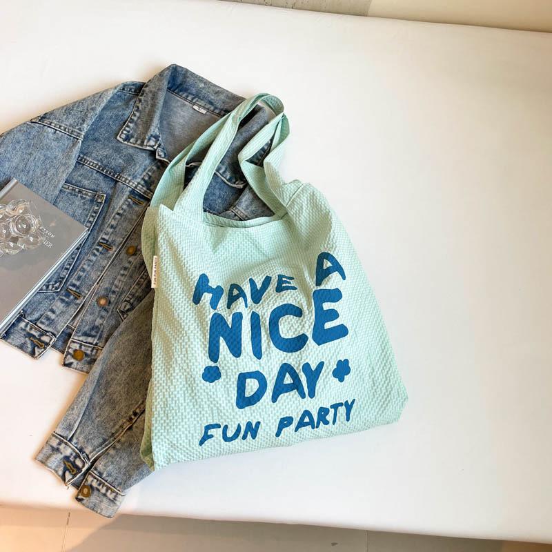 

Canvas bag women s 2025 summer new large-capacity bag casual Korean ins shoulder canvas tote bag синий