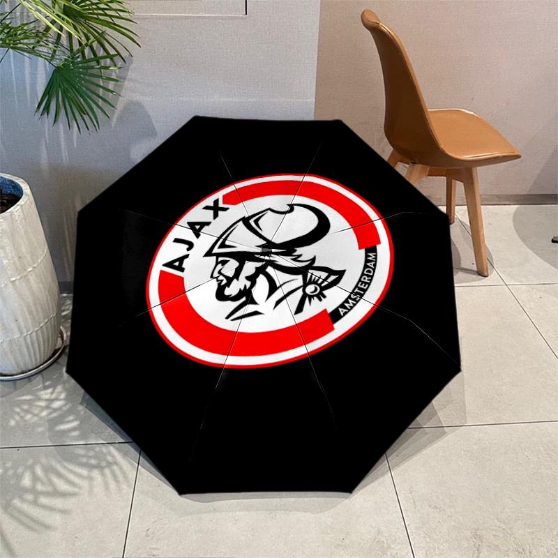 Ajax FC Umbrella with Automatic Open/Close & Self-8-Rib Heavy-Duty Umbrella, Compact Travel Umbrella Suitable for Outdoor