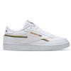 Reebok Club C 85 Vegan White Green Gold Men Sneakers Footwear-White Collegiate-Gold Dark-Green GY7154