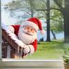 Christmas Window Clings Climbing Santa Cling, Roof Claus Static Waterproof Stickers Decal, Reusable Decorative Glass Sticker for Holiday Party Decor