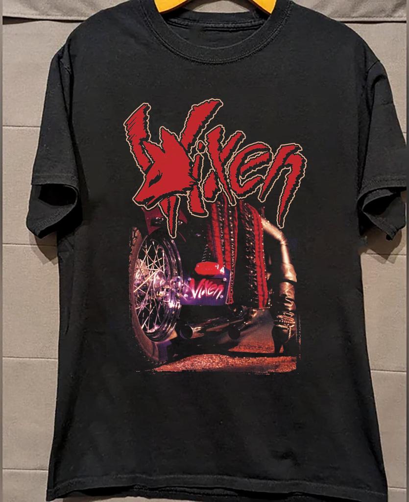 NEW Vixen Band Black Cotton Shirt Full size S-5XL Unisex HN700