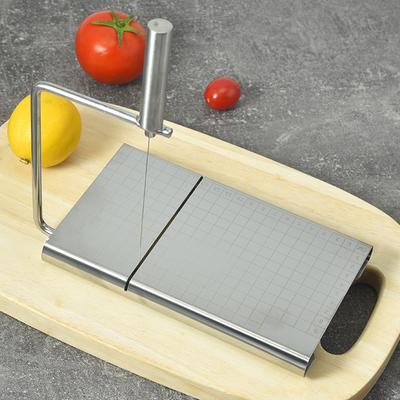 Stainless Steel Cheese Slicers Multi Purpose Kitchen Tool Cheese Slicers Cutter Board Precise Measurement Non Slip Base