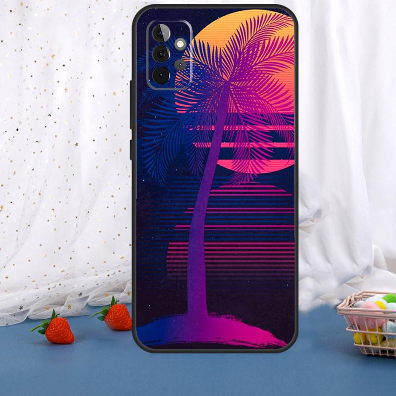 Retrowave Neon Palms Tree For Samsung Galaxy A53 A33 A16 A06 A56 A36 A26 A05 A22 A32 A52 A54 A34 A14 A55 A15 A35 Case