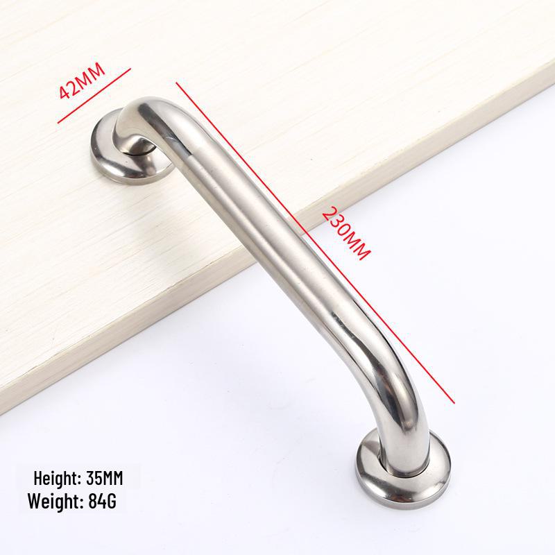 Stainless Steel Fire Door Handle 304#201#, Round Tube, Wooden Door, Versatile Bathroom Handrail