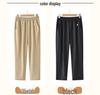 Summer Loose Elastic Waist Straight-Leg Pants for Middle-Aged & Elderly Women - Breathable, Comfortable Casual Wear