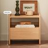 Thick Wood Bedside Storage Cabinet  Minimalist Drawer Nightstand  Solid Wood Display Rack  Versatile  Room Organizer