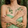 5 Vel Langdurige Groene Blad Tijdelijke Tatoeages Waterdichte Make-up Stickers Body Art