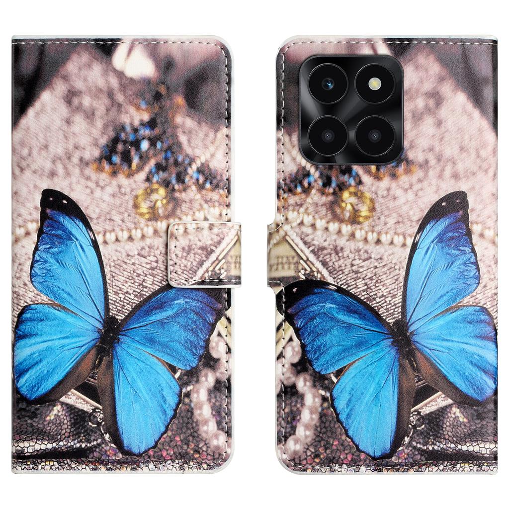 For Honor X6a 4G/X6b 4G/X6c 4G Wallet Case PU Leather Pattern Printing Phone Stand Cover