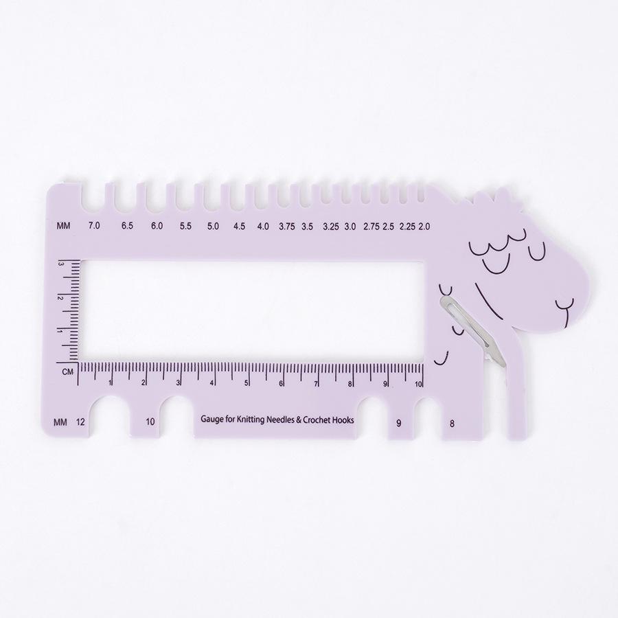 DIY линейка для вязания крючком пластиковая линейка игла для шерсти игла для свитера милая линейка-барашек линейка для измерения