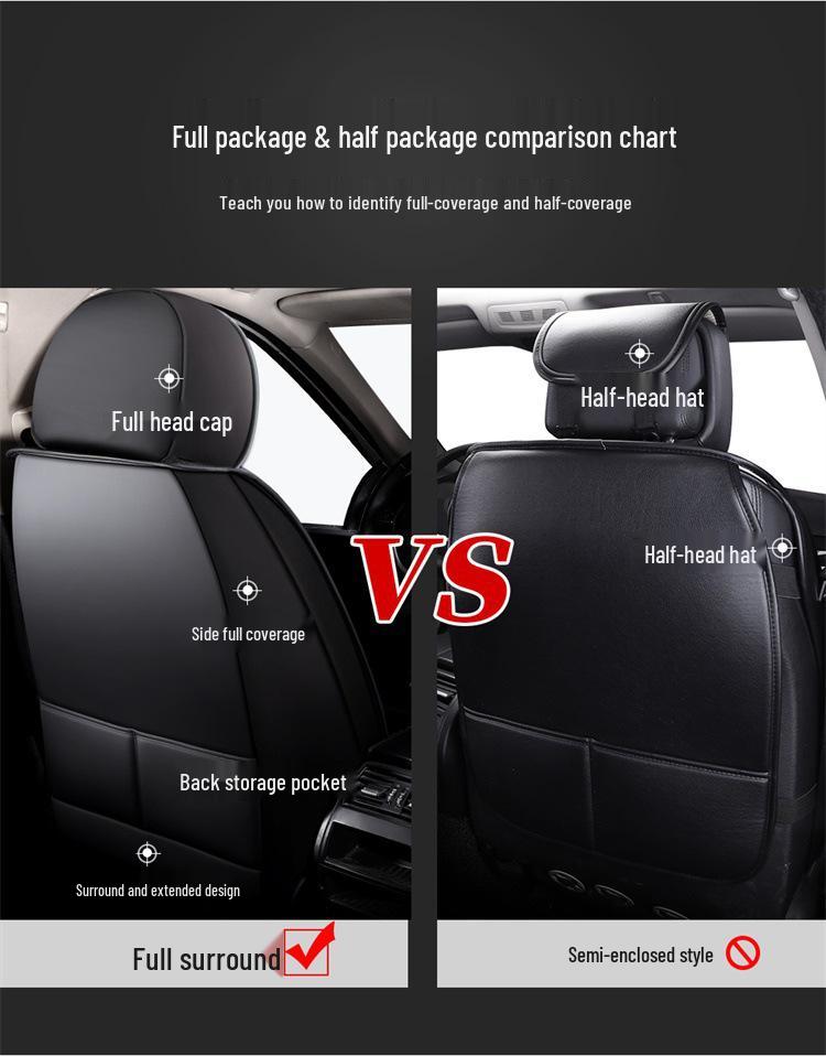 2022 Cartoon Mouse Leather Car Seat Covers - Universal, Four Seasons Full Wrap Set