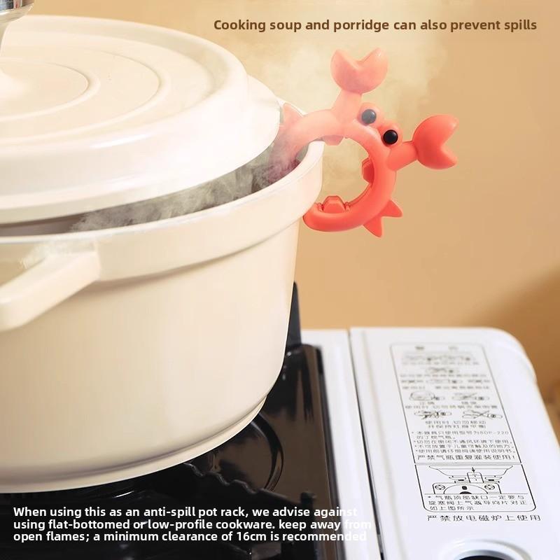 Silicone spatula holder, household kitchen stove, soup boiling anti overflow holder, universal storage shelf