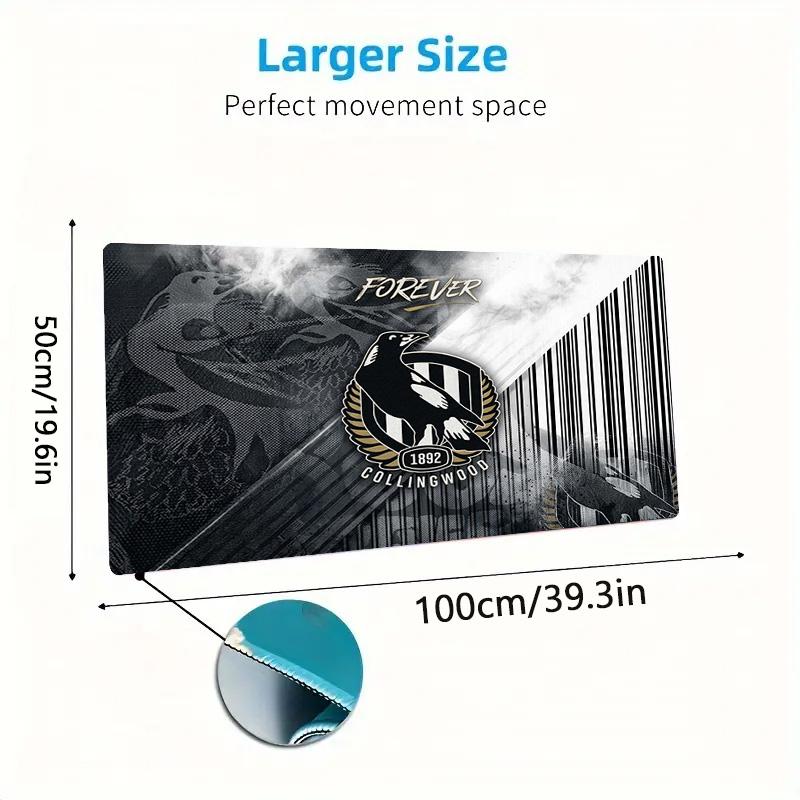 Collingwood Magpies Color Mouse Pad Large Gaming Table Cushion Non-slip Laptop Tablet Big Mousepad XXL Mat Mini PC Playmat With Lock edge