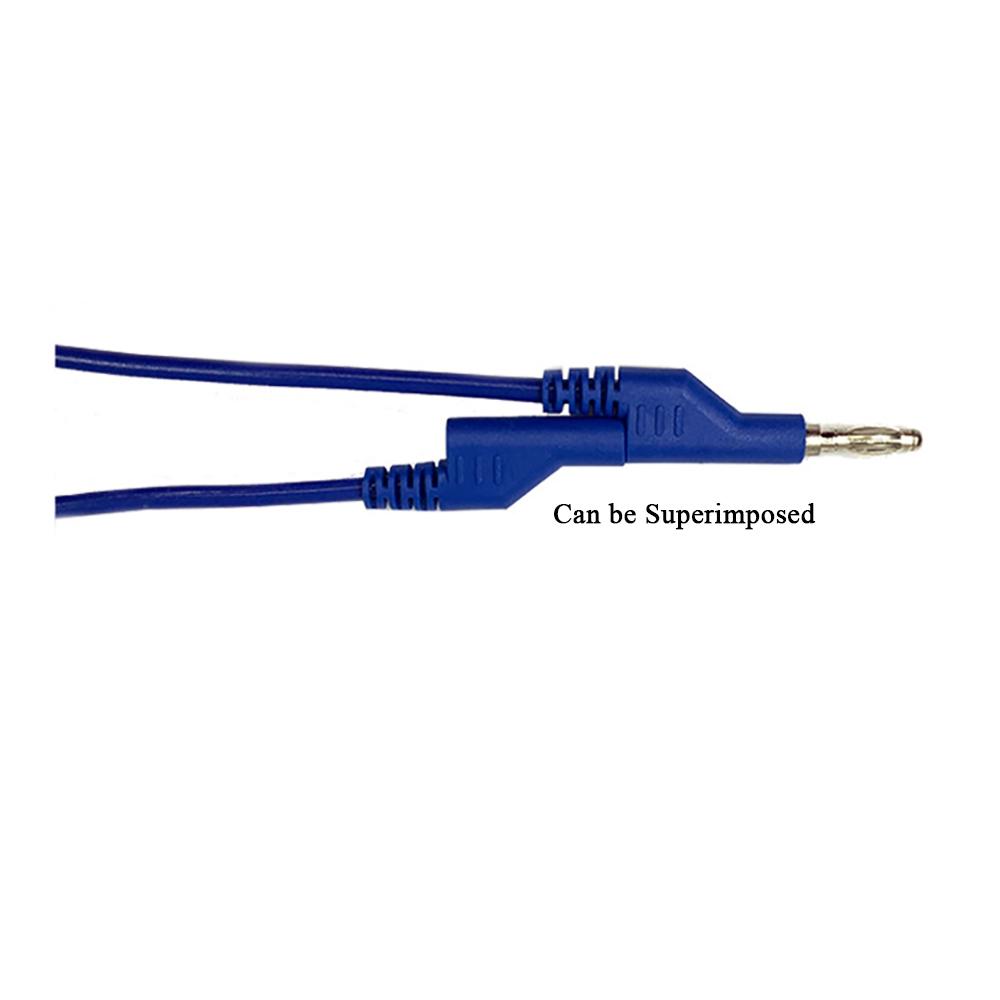 1piece 4mm Stackable Banana Plug To Crocodile Alligator Clips Flexible Cable for Multimeter Electrical Testing