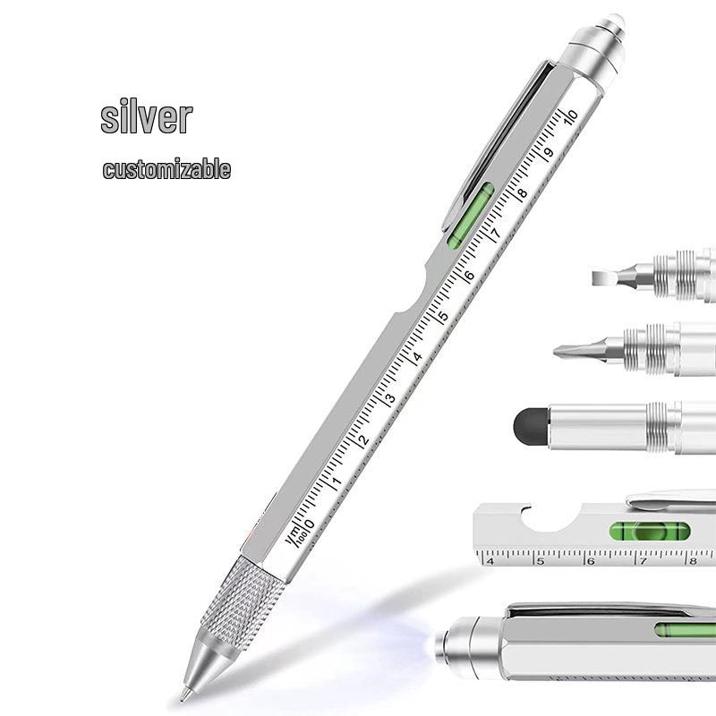9-in-1 Multifunctional LED Light Pen: Bottle Opener, Stand, Stylus, Metal Ballpoint - Perfect Christmas Gift