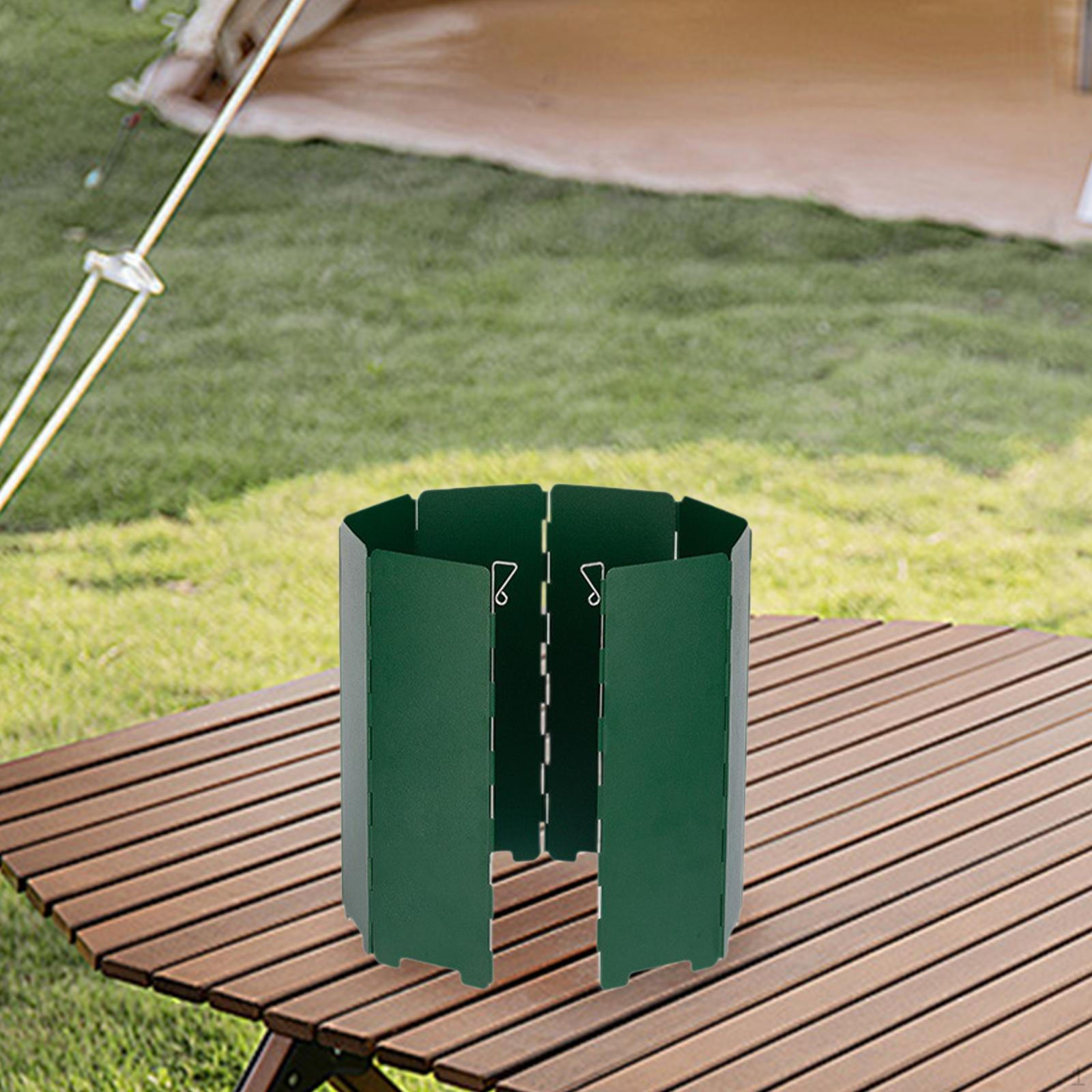 

Ветрозащитный экран для походной печи, переносной ветрозащитный экран для улицы, складной щит зелёный