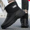 Winter Warm Snow Boots for Men Outdoor Anti-Slip Waterproof Walking Ankle Booties for Male Comfortable Hiking Mid-Calf Boots Shoes With Fur Lined