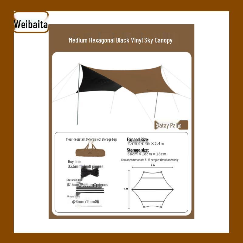 Weibada Blackout Tarp Camping Shelter