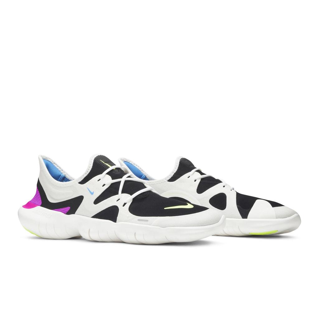 Nike Free RN 5.0 'Summit White' (Unisex) Summit White / Volt Glow-Black Running Shoes AQ1289 100
