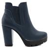 Allegra K Women's Platform Ankle Boots, Platform Boots, Navy, Size 27.0cm